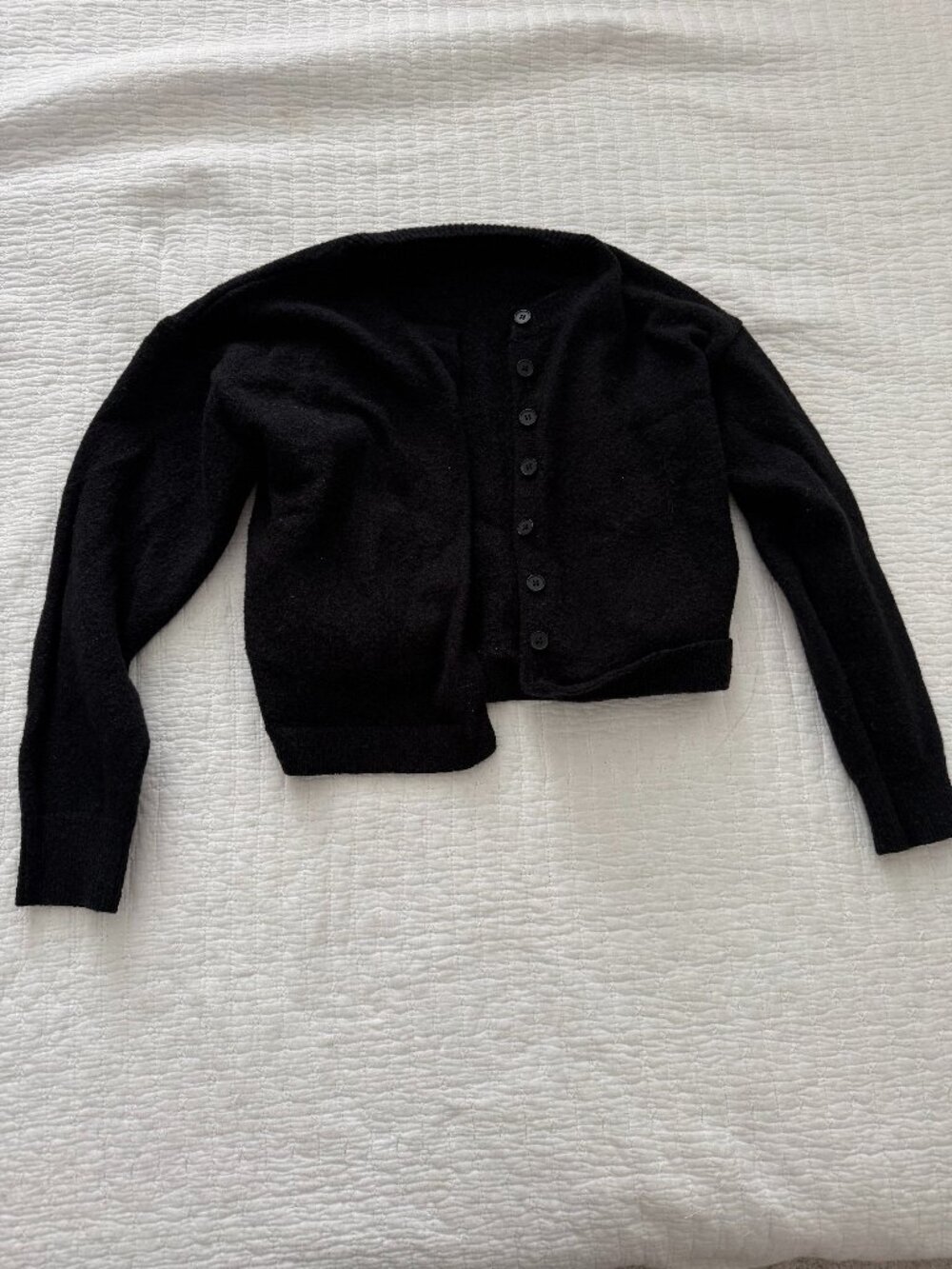 Black Button Down Cardigan M